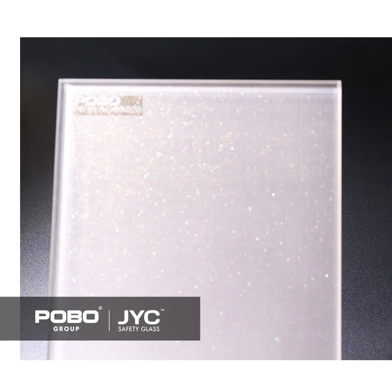 Sample 200*400mm 4-10mm Thickness Glittering Series Decorative Art Glass Safety Tempered Toughened Glass