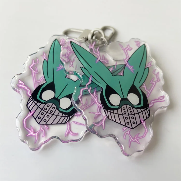 Custom Plastic Keychain Translucent Colored Edge Cartoon Anime Custom Acrylic Keychain With Tassel