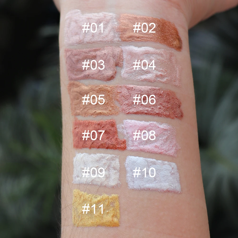 Recently stocked makeup OEM no label 11 colors highlighter and body glow
