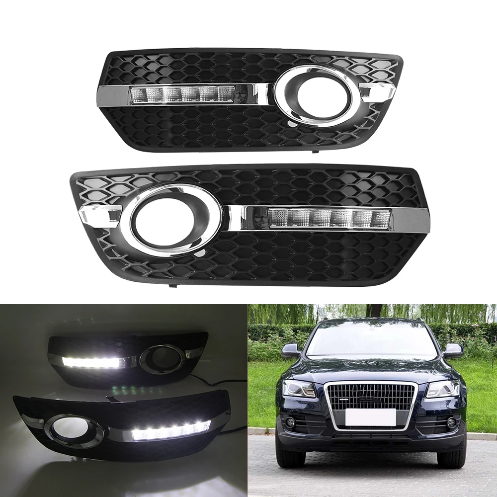 KEEN led Daytime Running Light for Audi Q5 2010 DRL Driving Fog Light Cover Lamp Auto Head Lights