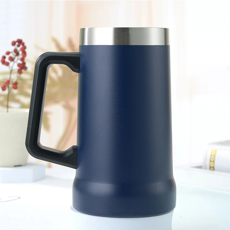 Europe stocked double wall vacuum thermo insulated beer mug beer for sublimation