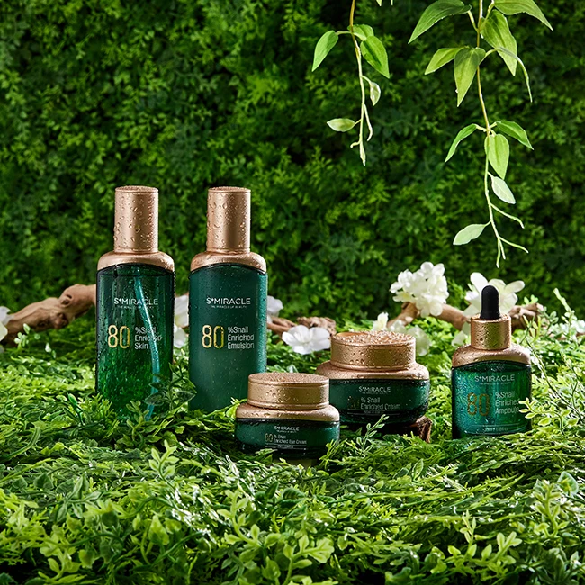 Made In Korea Odm Oem Private Label Snail 80% Enriched Skin Care Set For All Skin Type
