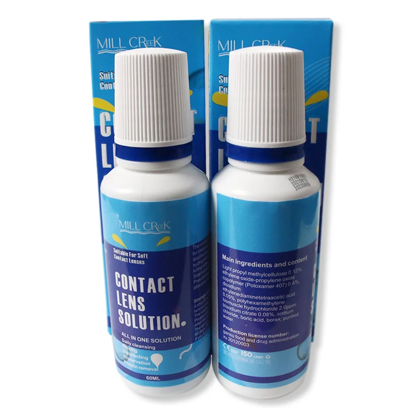 Contact Lens Solution 60 ml Contact Lens Blue Bottle Time Packing Color Shelf Origin Life Quality Size Product Main