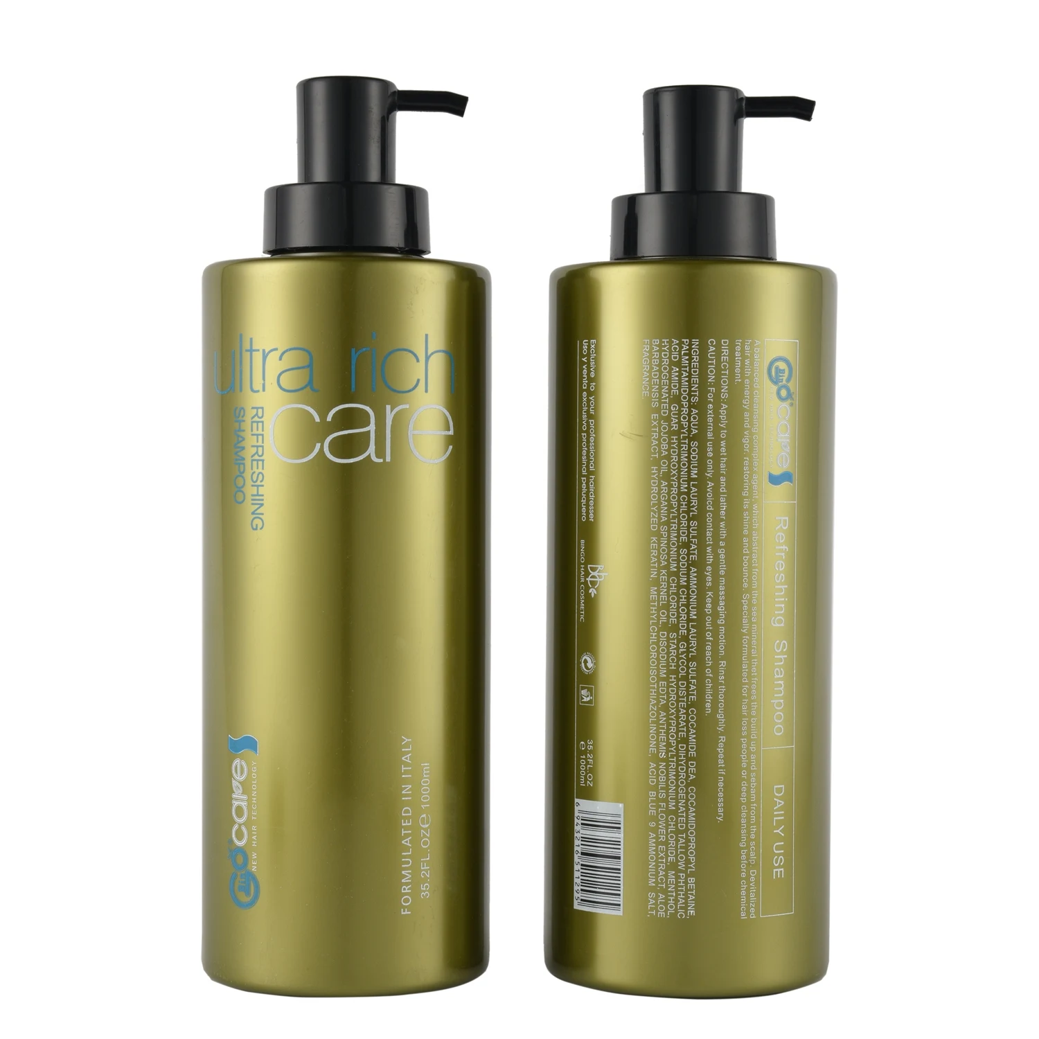 Italy Gocare Multi Function Hair Shampoo Natural Silk Shampoo And Conditioner