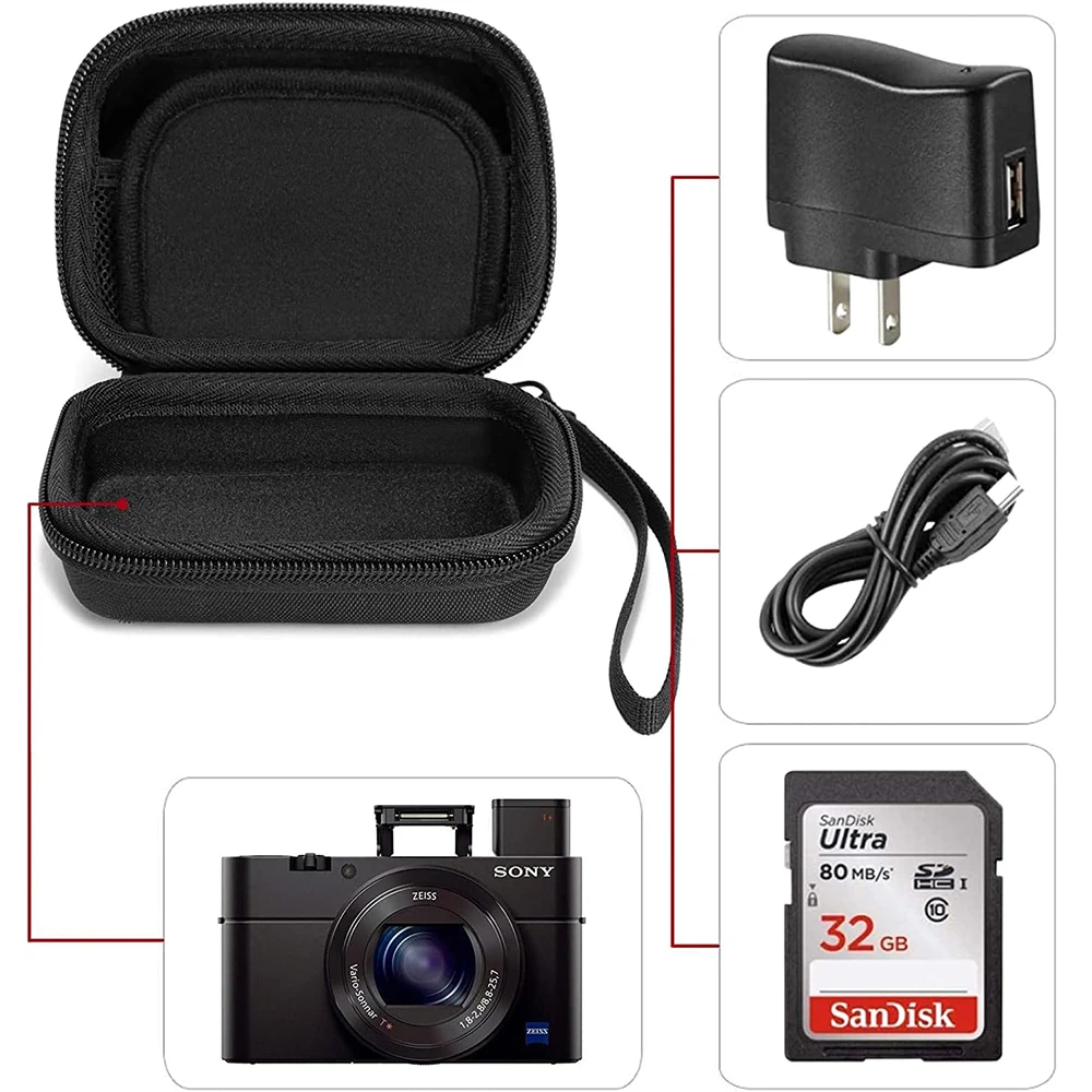 EVA Camera Carrying Case Travel Camera Pouch Waterproof Shockproof Case for Digital Camera