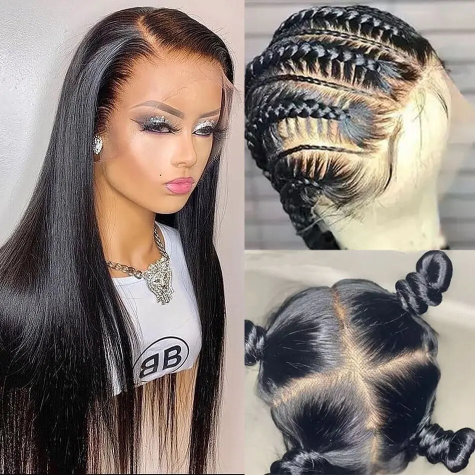 Glueless Braid Wigs Baby Hair Front Wholesale Full Laces Virgin Braiding Hair Raw Hd Laces Vendors Braided Wigs For Black Women