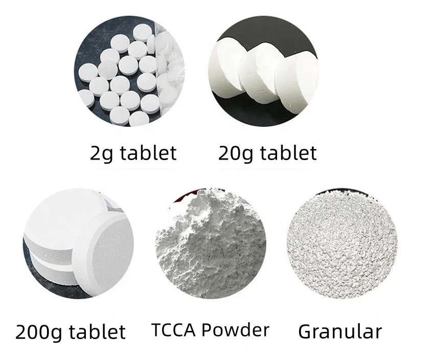 Shellight bleaching Water Treatment Chemicals 90% Available Chlorine granular TCCA for swimming pool waste water purification