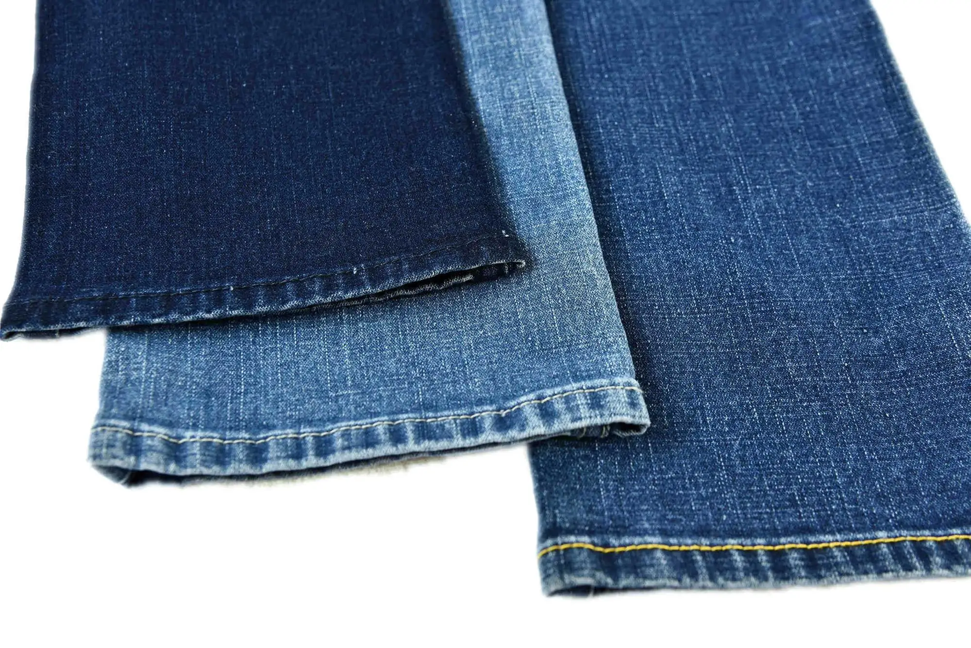 Factory direct sale viscose cotton polyester spandex crosshatch slub denim fabric for jeans