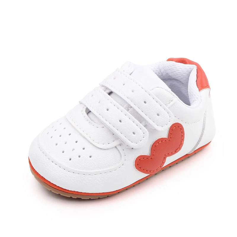 Baby boys and girls wavy letter W soft soled casual small white shoes toddler sneakers