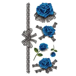 Butterfly Face Tattoo Kids 3D Removable Waterproof Temporary Butterfly Flower Tattoo Stickers Temporary Tattoos