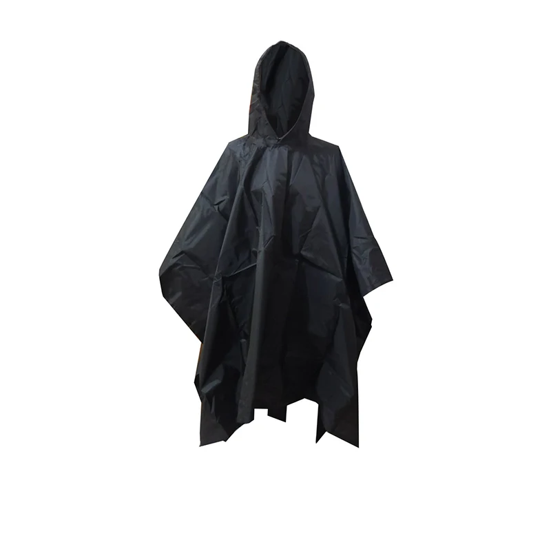 Adult Lightweight Outdoor Hooded Rain Poncho Unisex Raincoat for Hiking Camping Fishing