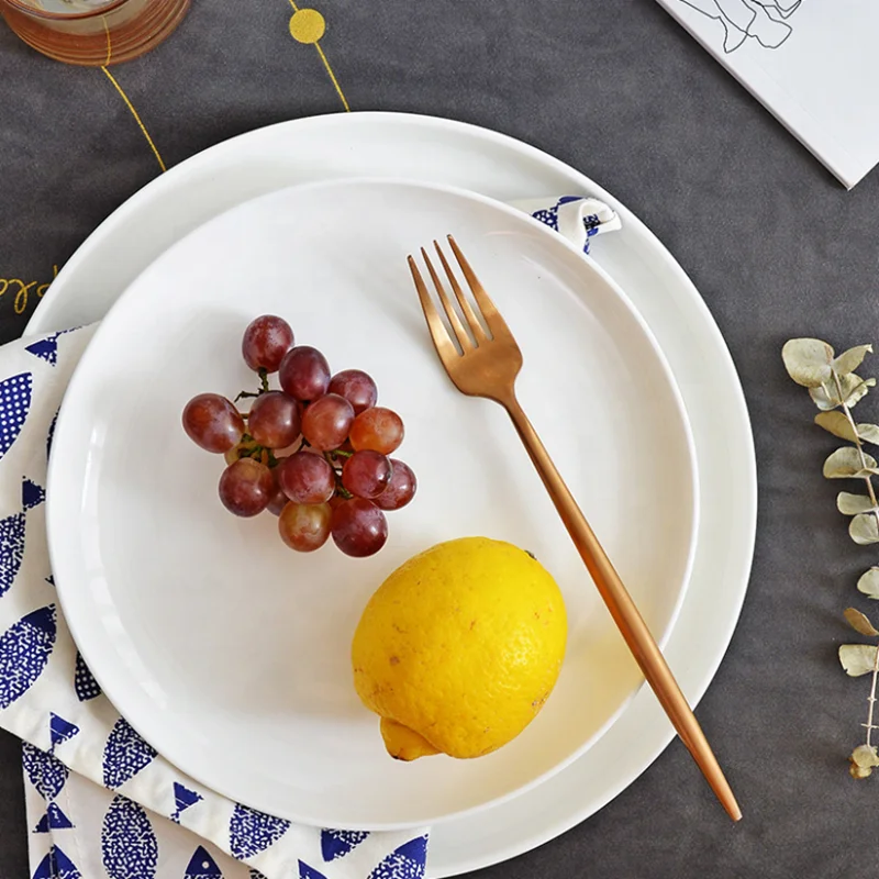 Wholesale Ceramic Dinner Plates White Porcelain  Dishes Plates Bone China charger plates  for home hotel restaurant