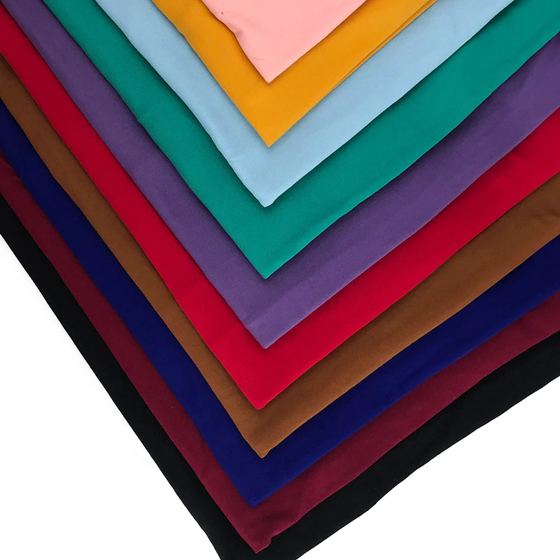 shaoxing cheap fabric 95%polyester 5%spandex DTY brushed jersey fabric solid  knitted textile for dress