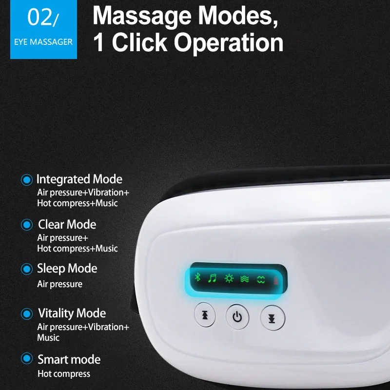 4d Intelligent Electric Heating Eye Massage Appliance Eye Care Massager With Heat Music Sleeper Eye Massage Equipment