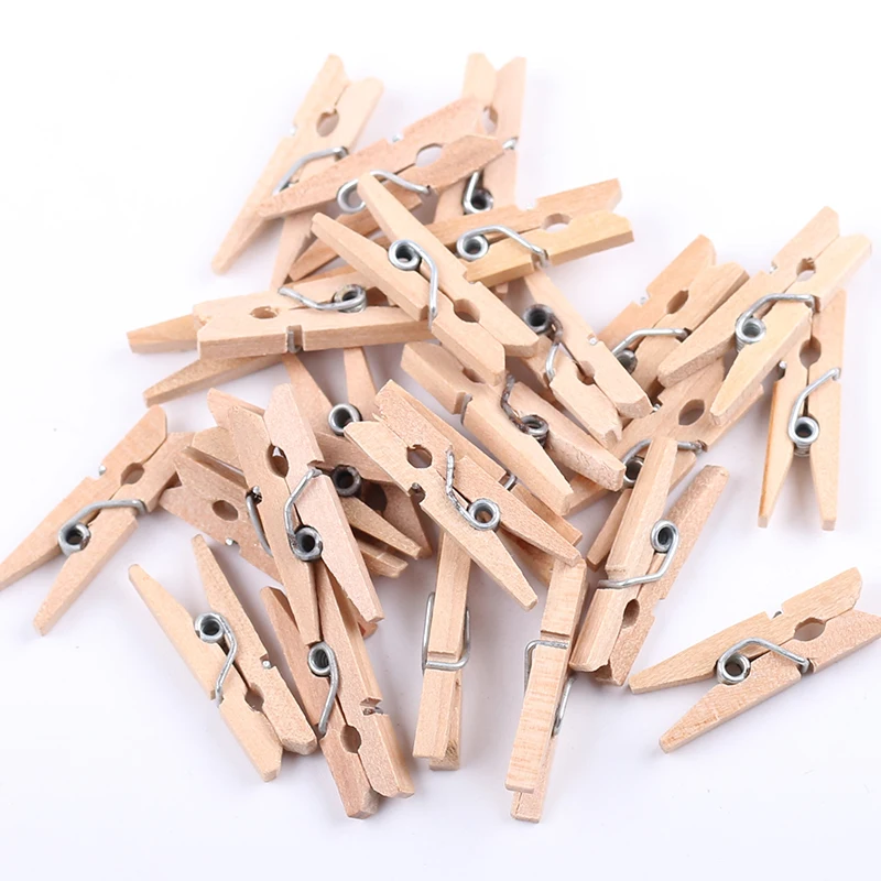 rainbow color birch wood mini pegs colored pegs DIY toys wooden clothe pins