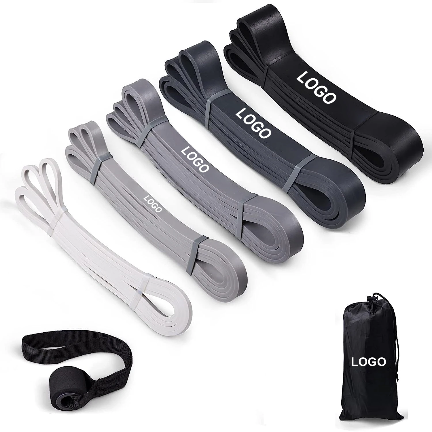 2023 Hot Sale Custom Logo Resistance Band set Fitness Power Assist Pull up Exercise Bands Gym Latex Elastic Bands