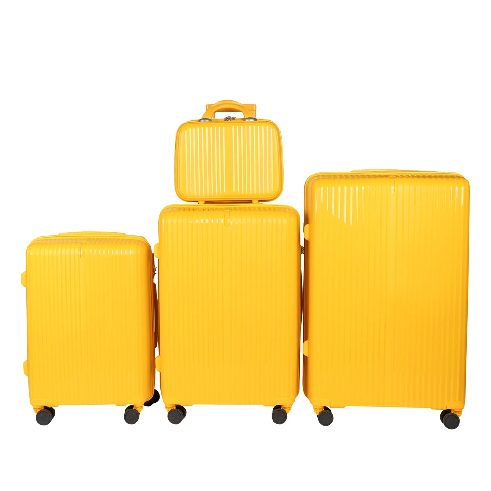 wholesale travel polypropylene trolley luggage set PP riding luggage cabin suitcase Koffer Hard Shell suitcase