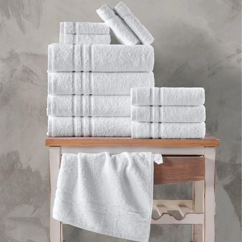 Wholesale Products Bath Towel Sets 100% Cotton Eco Friendly Bath Towels Set Black And White