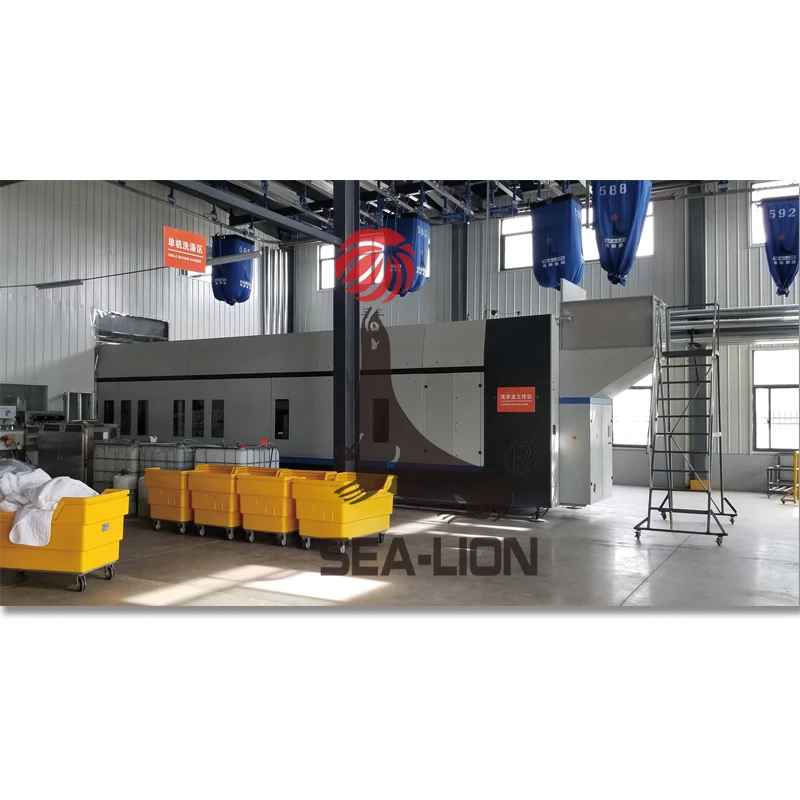 Sea-lion industrial 13 batches automatic computer controlled tunnel washer laundry system
