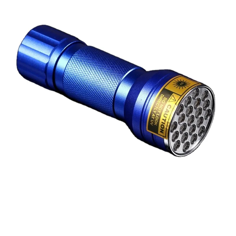 ALONEFIRE 21led UV 395nm Мини светодиодный фонарик ультрафиолетовый свет кошки собаки деньги Скорпион обнаружения Рабочий фонарь ААА батарея