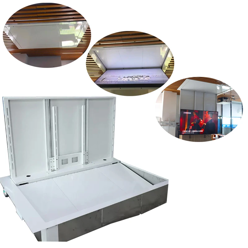 JGST Customized High quality Smart Telescoping Hidden tv lift mechanism  Drop Down TV mount motorized flip up ceiling TV lift
