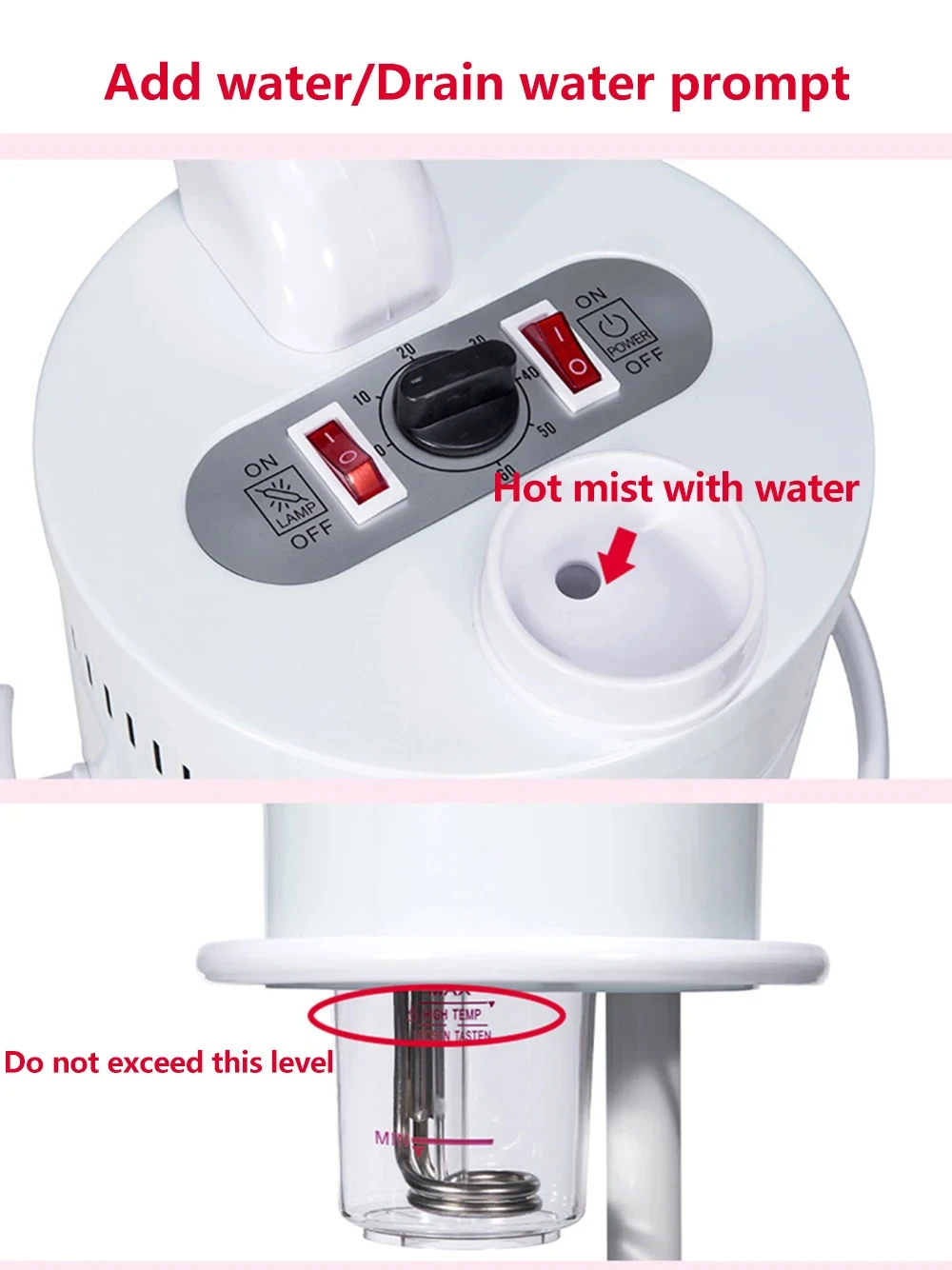 Face Steamer Water Spray Face Fogger Hot Moisturizing Instrument Facial Steamer Home Spa Facial Steamer Large Tank Face Cleaning