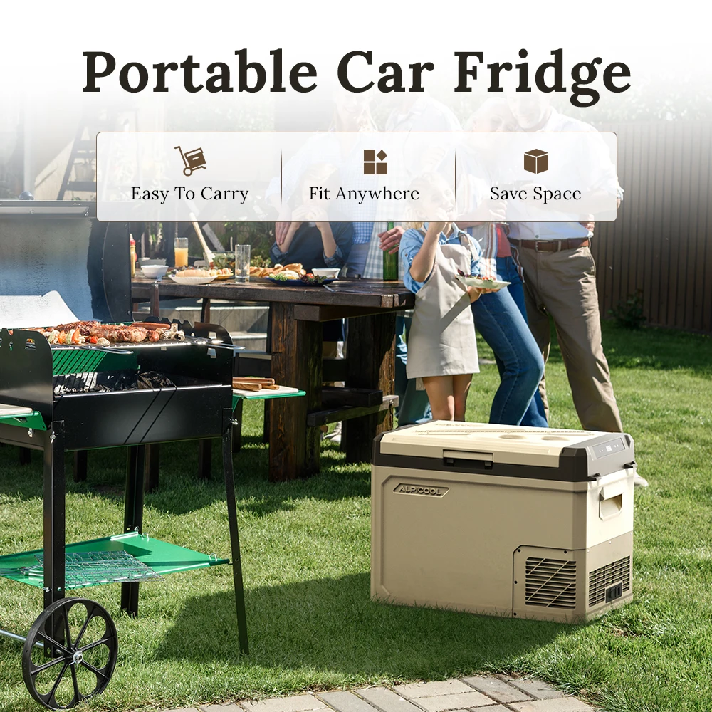 Alpicool GE40 12V AC DC Dual Use Freezer Single Zone Cooler Electric Eco-Friendly Fridge Portable Camping Car Refrigerator