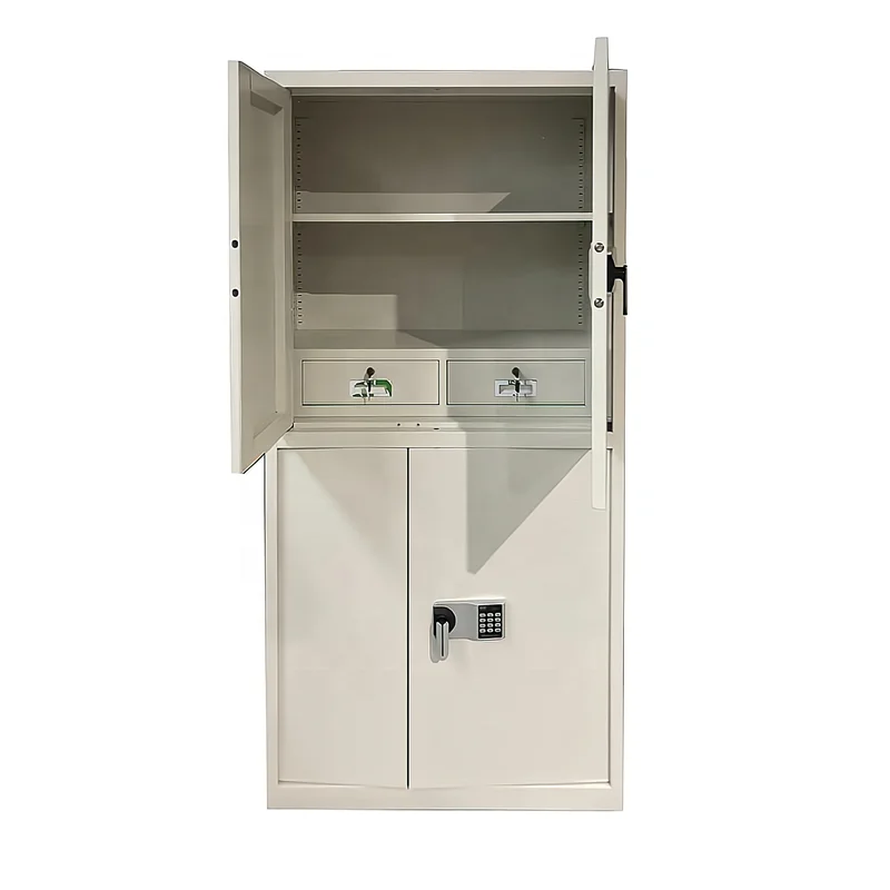 Commercial Steel Dual-Section Handle Fingerprint Lock File Cabinet Unparalleled Insurance Effect Safe Deposit Box Stock Goods