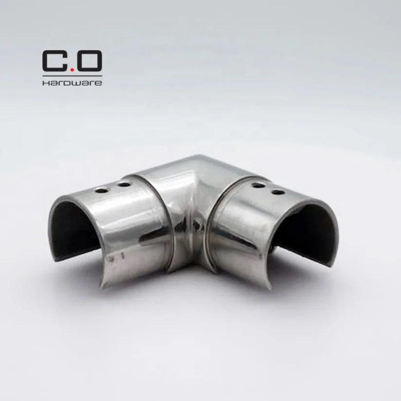 Stainless steel  Channel railing corner connector railing  slot tube connecter end cap