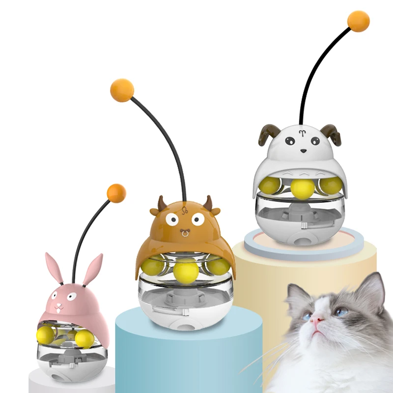 
cat and dog tumbler feeding toys tumbler swing toys for cats kitten interactive cat turntable toy windmill tumbler 