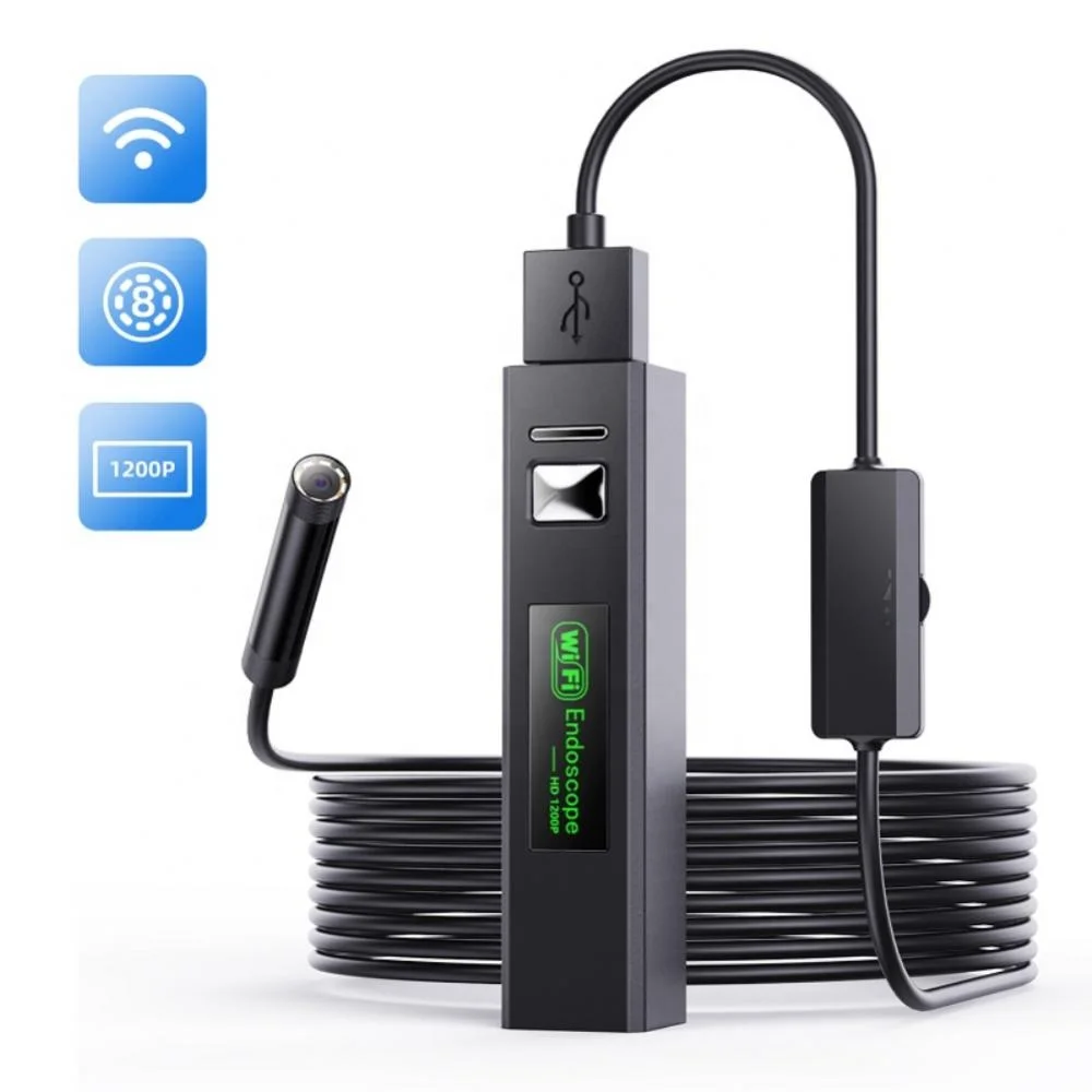 F150 3.5m Cable WiFi Endoscope Camera 8mm Lens Mini Inspection Camera HD1200P Waterproof Borescope For Smart Phones