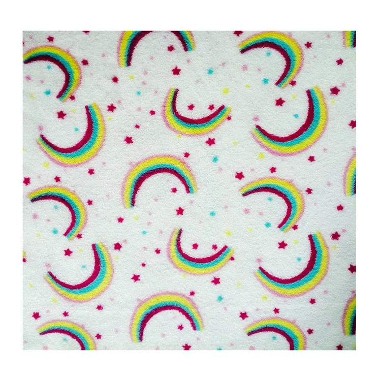 2021 Double Soft Cozy 230gsm Printed Polyester Coral Fleece Blanket Fabric