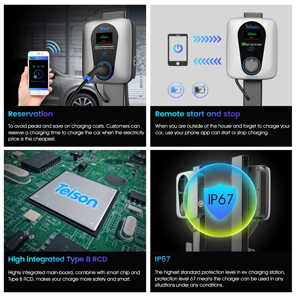  22 кВт smart ocpp Ev домашнее зарядное устройство wallbox для ev