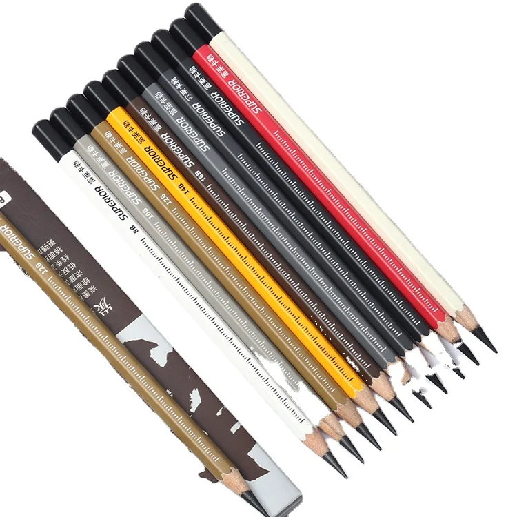 superior wooden drawing graphite pencil professional level several different size can accept OEM brand