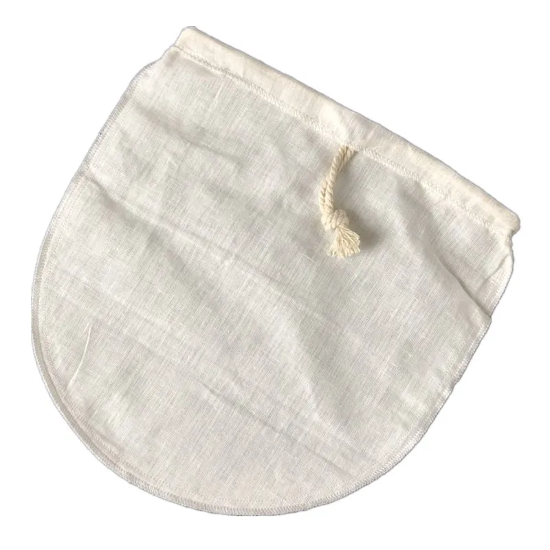Unbleached Organic Cotton Residue-free Soy Milk Filter Bag Super Dense Fruit And Vegetable Juice Wine Bag Wine Pomace Filters