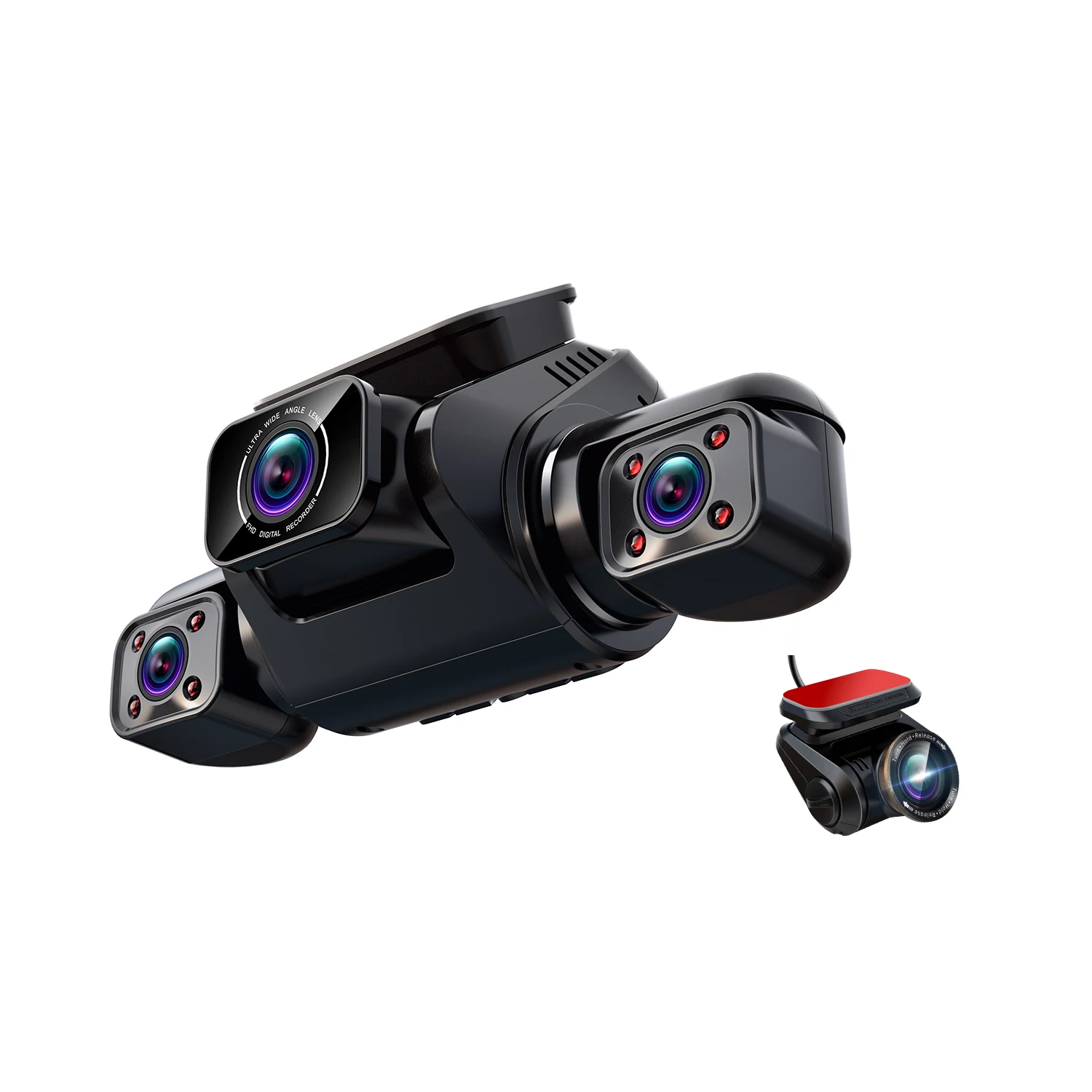 wholesaler 360 dash cam 4 Channel camera FHD1080P with WiFi with IR adjustable lens dash camera for Cars