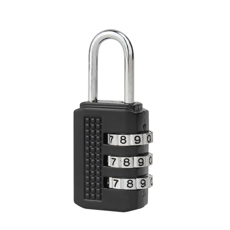 Promotion cheap small 3 digit combination lock safety padlock zinc alloy cam lock safe luggage pad lock China