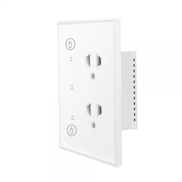 Vietnamese standard WiFi Smart Power Wall Outlet 16A 2 In-wall Socket with USB Interface work with Google home and Amazon Alexa