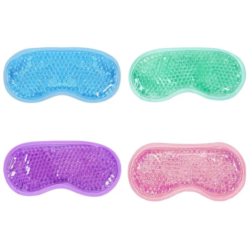 Hot Sell Custom Logo 3D Reusable Sleeping anti-stress Fatigue Fold Therapy Cooling Gel Bead Eye Mask for Hot Summer