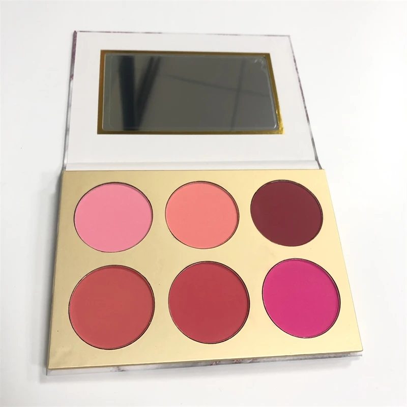 Long lasting oem make your brand wholesale custom high pigment make up blush makeup palette