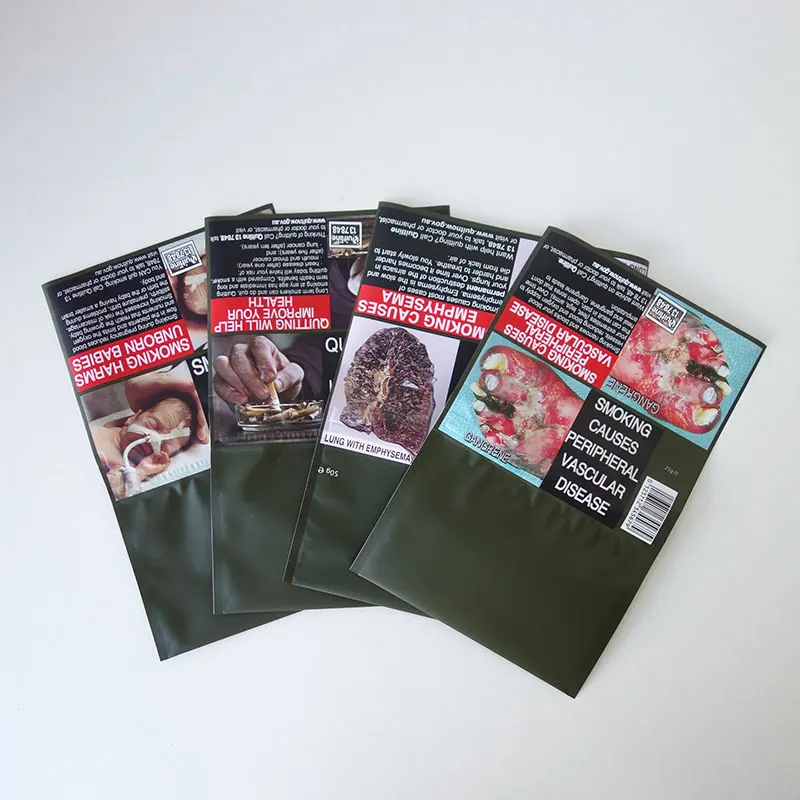 Custom Printed Resealable Empty Zipper Leaf Gv Tobacco Packaging Bag Hand Rolling 25g 50g Plastic Packing Tobacco Pouches