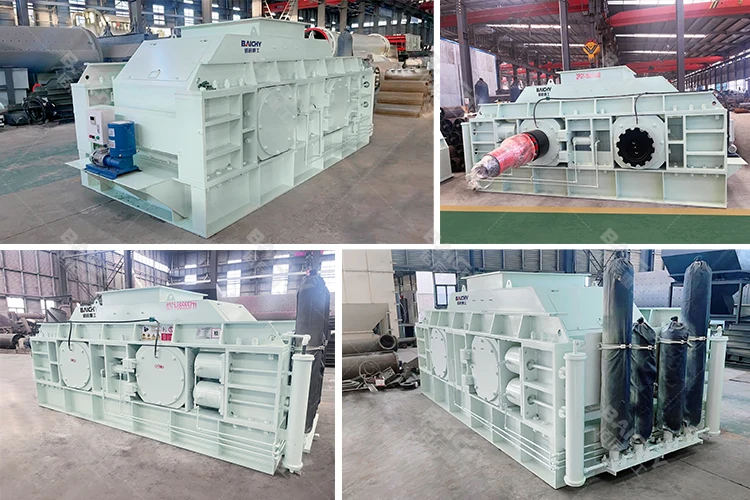 Factory Price Gravel Sand Making Machine Granite Limestone Riverstone Coal Crushing Equipment Hydraulic Double Roller Crusher    
