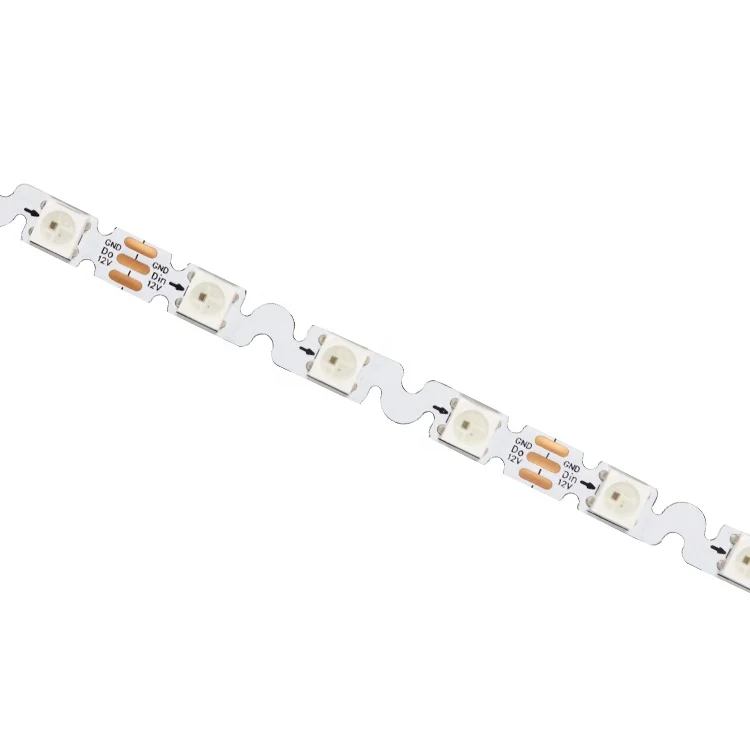 6 мм шириной 12 В 5 24 RGB пиксель индивидуальная Адресуемая s кривая гибкая цифровая зигзагообразная Светодиодная лента