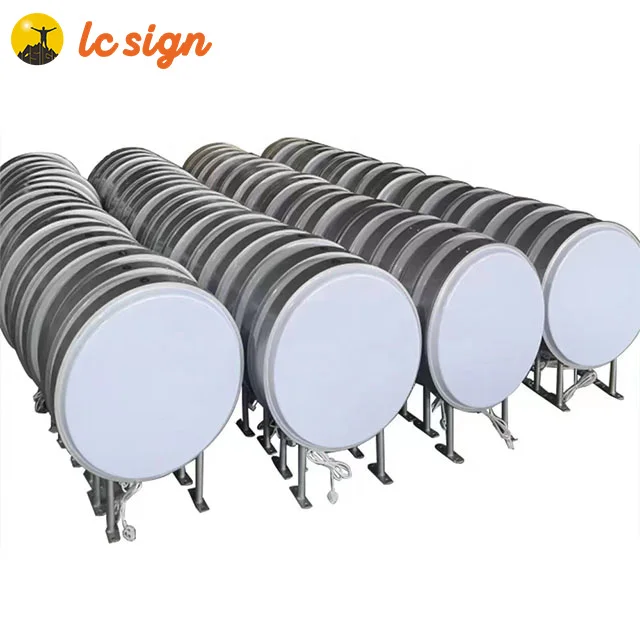 Outdoor circular lighted sign vacuum forming round light box