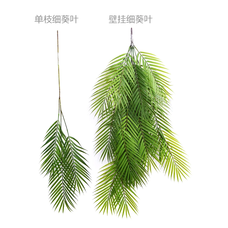 Fuyuan high quality tropic big greenery leaves Kwai palm leaves artificial hanging vine for decoration