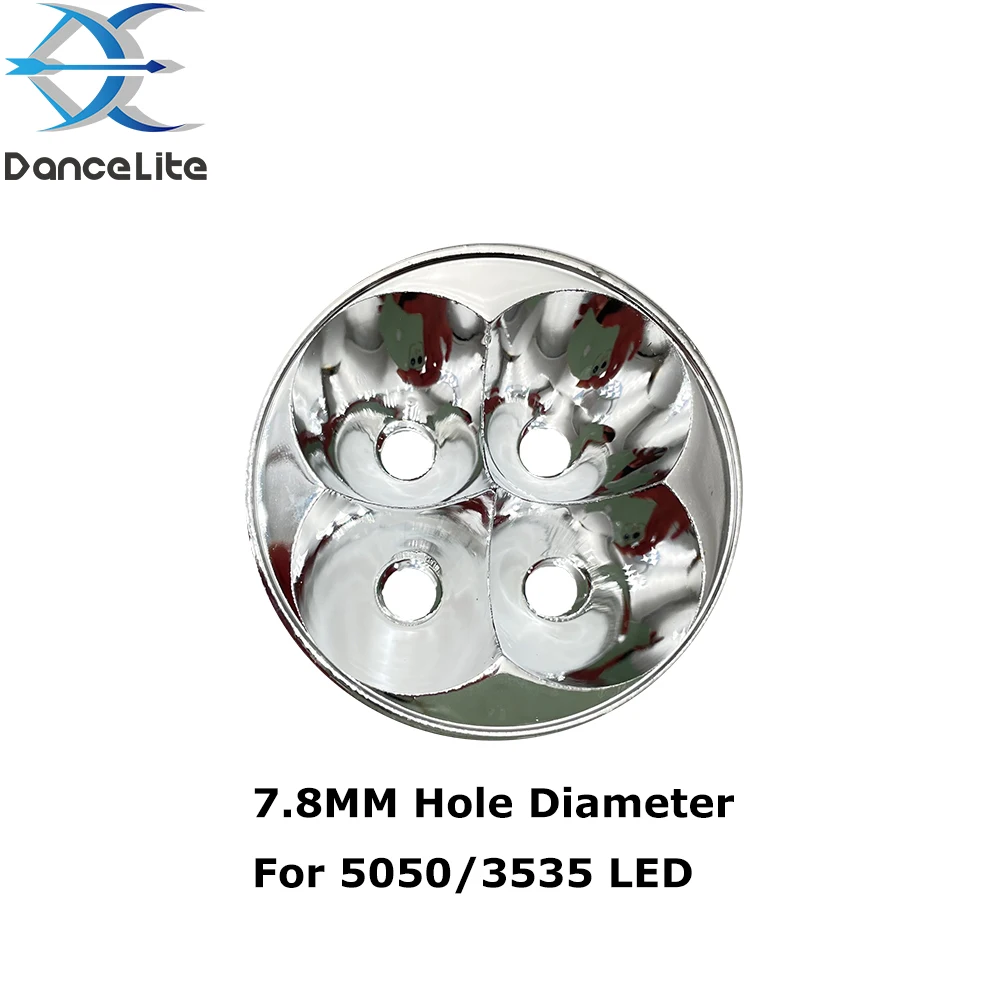 Customized High Quality 66.6MM 4LED Aluminum Reflector Smooth SMO Flashlight 4*LED CUP FOR 4Pcs 5050/3535 LEDs