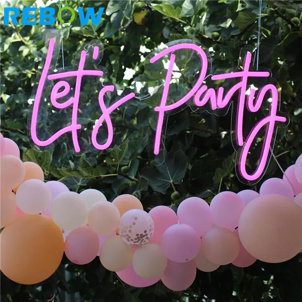 Rebow Factory Chinese Led Faux Custom Party Neon Sign For Sale