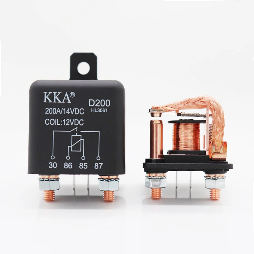 KKA-D200 200A автомобильное реле 12V/24V/48V 2,4 W/4,8 W, высокая сила тока автомобильное реле стартера для автомобилей Грузовик Лодка батареи