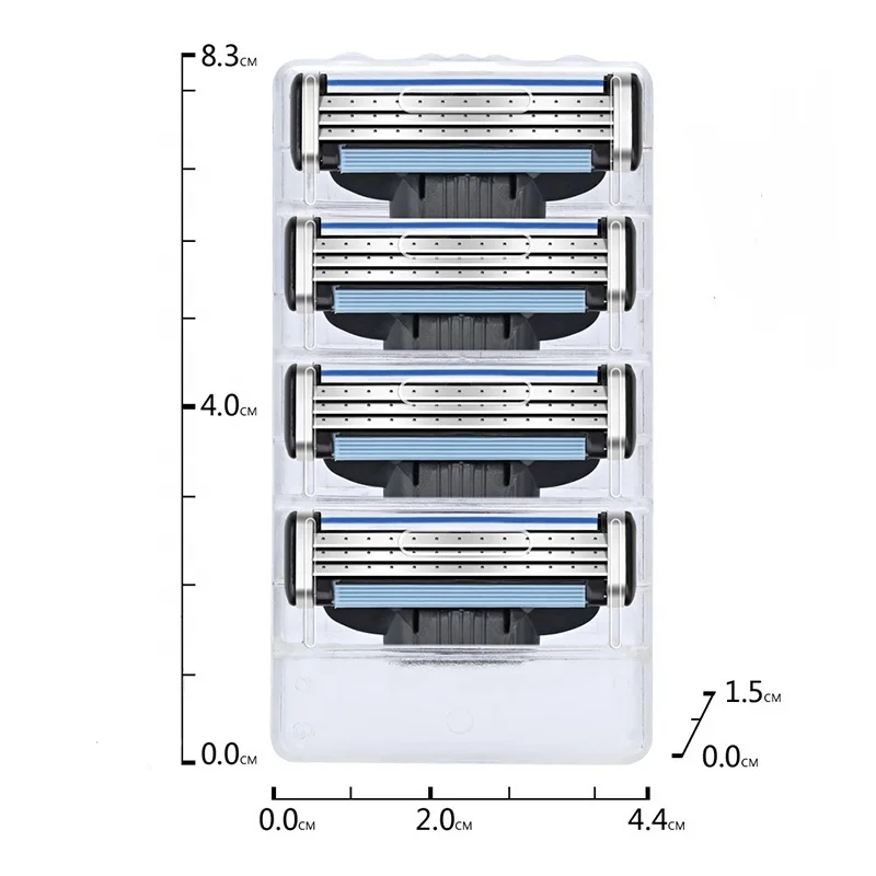 Imported Stainless Steel 3 Blade Razor Head Replaced Cartridge Blade