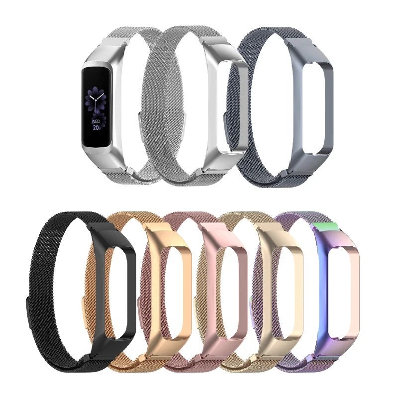 Ремешок из нержавеющей стали с магнитной петлей для Samsung Galaxy Fit 2